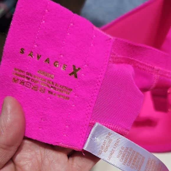 Vibrant Pink and Purple Floral Lace Bra - Picture 7 of 10